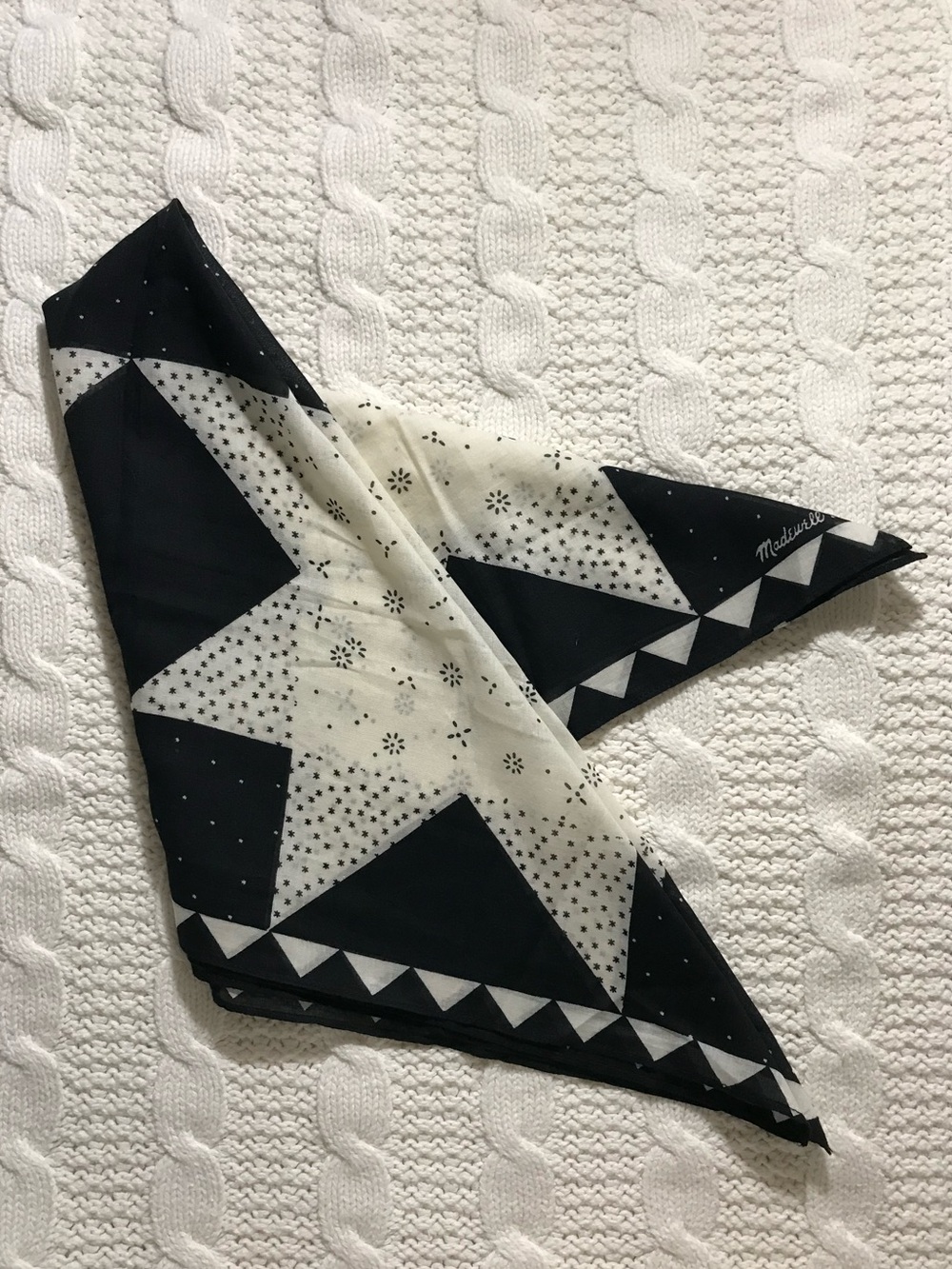NWOT Madewell Organic Cotton Bandana in Patchwork Quilt Print